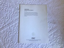 Certificato Garanzia in Bianco Serie Limitata IWC Portoghese Automatic 5001