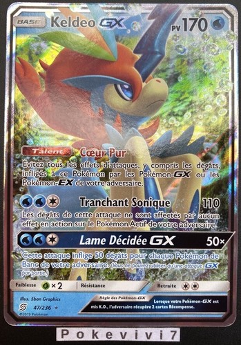 Carte pokemon keldeo 236 - 47/236, gx