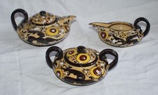 SERVIZIO CERAMICA ALBISOLA 3 PEZZI TEIERA ZUCCHERIERA LATTIERA PRIMI '900