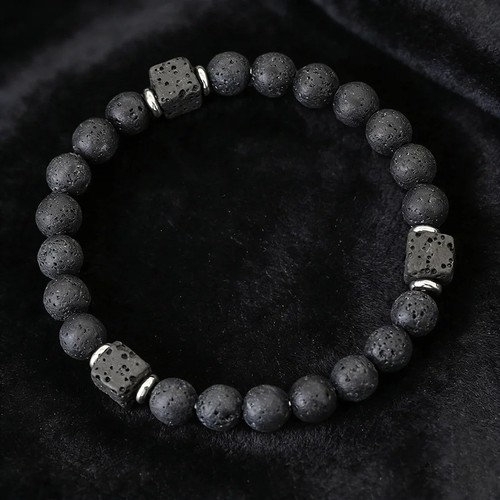 Bracciale con perline - , pietra