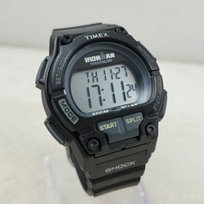 OROLOGIO UOMO TIMEX IRONMAN TRIATHLON INDIGLO T5K196 30 GIRI WR 200M SHOCK NERO 