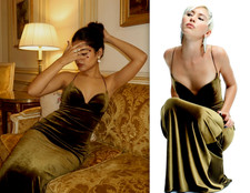 ZARA ABITO LUNGO IN VELLUTO