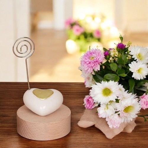 Memoclip cuore porcellana - memoclip,