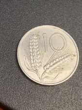ANTICA MONETA DA 10 LIRE CON SPIGA DELLA REPUBLICA ITALIANA ANNO 1972 COLLEZIONE