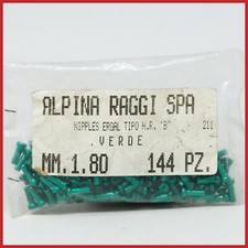 NOS ALPINA CAPEZZOLI ERGAL 1,8mm 144pz VERDE VINTAGE ANNI 80 90 MTB STRADA LEGGERI 