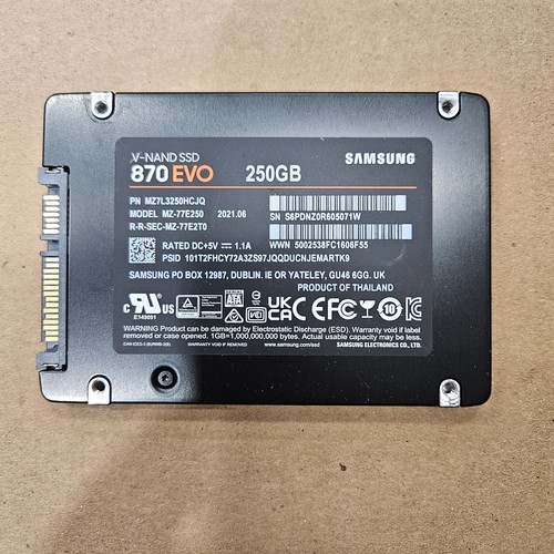 Samsung 870evo 250 ssd - gb,