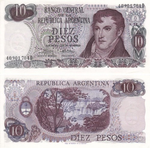 Argentina pesos 1976 unc - 10,