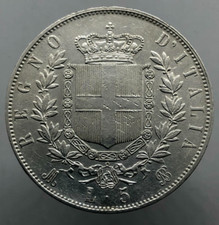 SCUDO da  5 Lire II° Tipo 1873 MILANO SPL PERIZIA    Vittorio Emanuele II