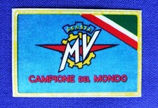 ADESIVO 10 MV AGUSTA CAMPIONE DEL MONDO  in tessuto di raso sticker 1980vintage 