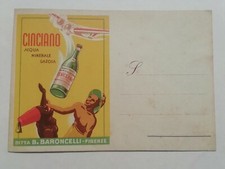 CARTOLINA PUBBLICITARIA CINCIANO AEREO SAVOIA MARCHETTI BARONCELLI FIRENZE ACQUA