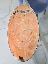 QUADRO SACRO CAPOLETTO SACRA FAMIGLIA OVALE  BLU ARGENTO  Cm.26x50