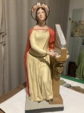 Vecchia Statua In Gesso Santa