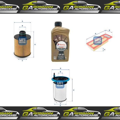 Kit tagliando ufi fiat panda - ufi,