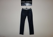 Jeans Dolce&Gabbana Black Label Runway 14GOLD logo placca indaco scuro 44 IT 31 US