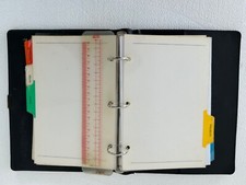 Agenda 3 anelli full time in pelle, vintage, fto utile 15x21 Made in Italy leggi