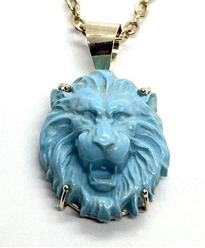 Pendente testa leone pasta - testa,
