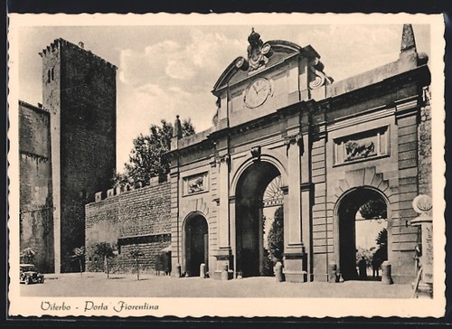 Cartolina viterbo porta - viterbo,,