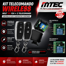 "2 TELECOMANDI 433Mhz DC 12V