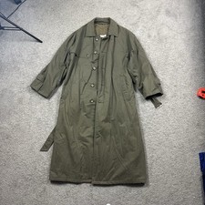 Giorgio Armani trench militare uomo vintage lana oliva con cintura taglia XL