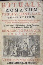 RITUALE ROMANUM PAULI V PONT. MAX - Venezia, Andrea Poleti, 1736