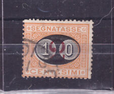 FRANCOBOLLI Italia Regno 1890-91 Segnatasse Mascherine 10 c su 2 c SAS17 #  