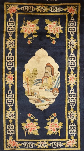 Tappeto pittorico blu - navy, art