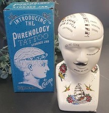 Phrenology Head Small Tattoo