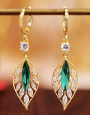 ORECCHINI ELEGANTI A FOGLIA