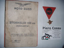 STORNELLO 125 REGOLARITA  MANUALE USO + PIN + DECAL MOTO GUZZI CINQUANTENARIO