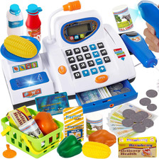 Grande Registratore Di Cassa Bambini Con Scanner Microfono, Supermercato Giocatt
