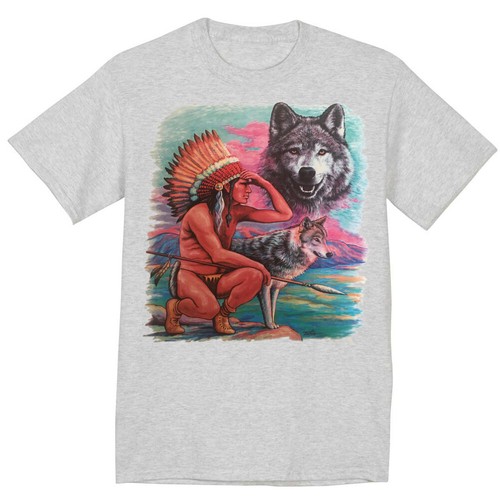 Shirt uomo lupi indiani - uomo,