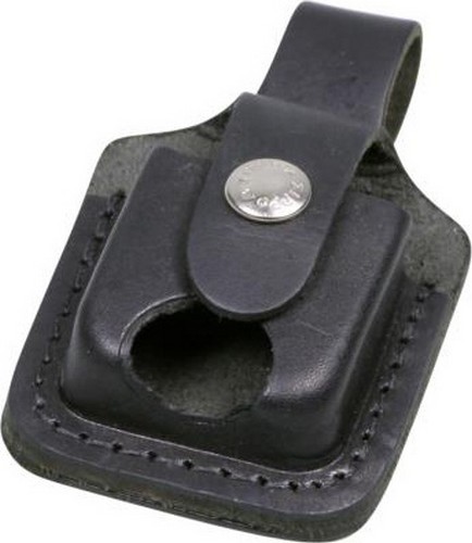 Orig zippo pelle nera - nera, con