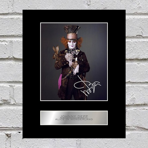 Johnny depp signed mounted - signed,
