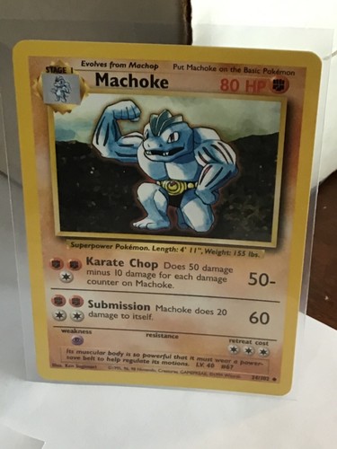 Pokemon set base machoke - pokemon,