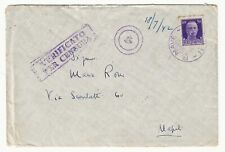 Regno - Busta con annullo viola Regia Nave Narvalo per Napoli con censure