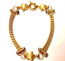 Bracciale da donna in oro massiccio 18k vintage anni '90 Made in Italy