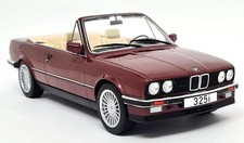 MCG 1/18 BMW 325i Cabriolet E30 Rosso Metallizzato 1985 Alpina Cerchi Diecast Model Car