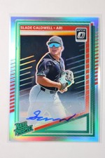 2025 Panini Donruss - Optic Rated Prospects Slade Caldwell Auto #112 Holo Prizm 