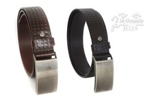 Cinta uomo donna cuoio stampa quadretti lavorazione artigianale italiana cm 3,5