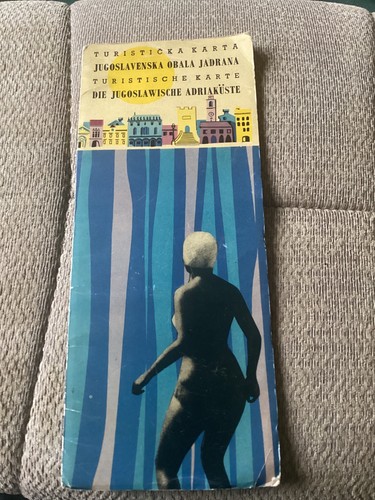 Vintage 1962 tourist - map, of