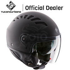 Casco Jet Tucano Urbano EL TOP grigio carbone doppia visiera 4 stagioni