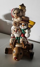 THUN - Eroi Renna, Babbo Natale, Pupazzo di Neve e Teddy, Ceramica, 32,5 cm