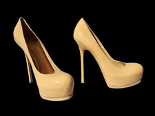 Saint Laurent Paris décolleté tribtoo beige in pelle verniciata taglia 42