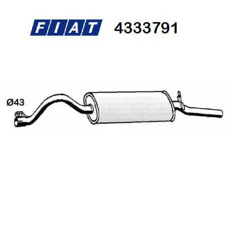 Silenziatore posteriore fiat - silenziatore,
