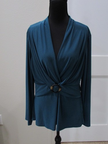 Gilli blue green blouse buckle - blue,