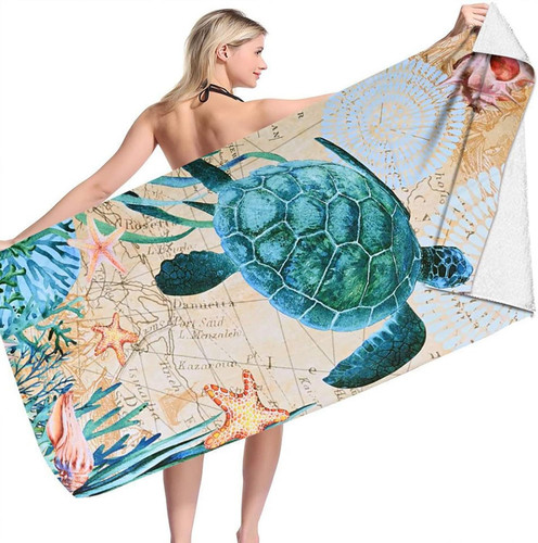 Asciugamano mare cotone grande - asciugamano,
