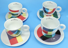 ILLY ART COLLECTION SET 4 TAZZE E PIATTINI CAPPUCCINO 2015 EXPO MILANO nwob