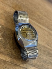 Orologio TECHNOS Tiger Borazon Automatico Oro Data Vintage Uomo Moda