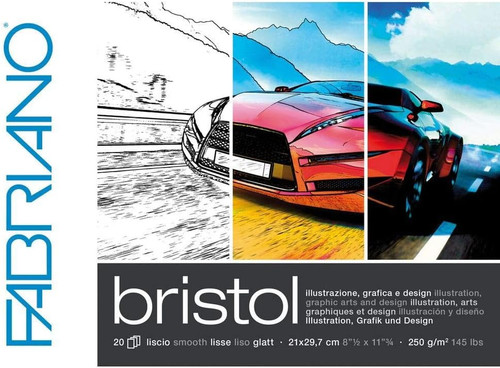 Blocco bristol 21x29 250 - 21x29,7, cm