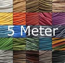 Cavo Cuoio Ø 1/1,5 / 2/3/4/5 / 6 MM Cintura Pelle - Scelta Colore - 5 Metro